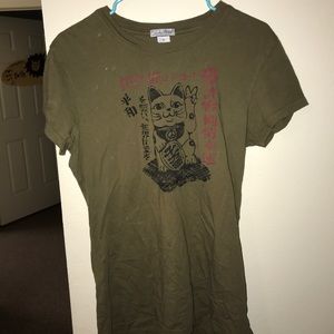 chinese lucky cat t shirt